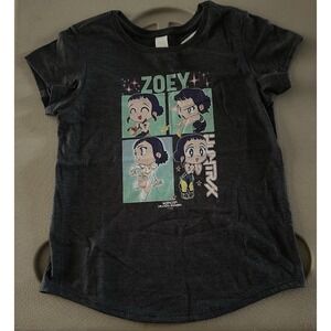 KPop Demon Hunters Zoey Character Girls T-Shirt Size Small Heather Gray
